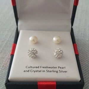 Pearl and Crystal Earrings